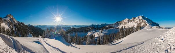 Kampenwand Ausblick im Winter