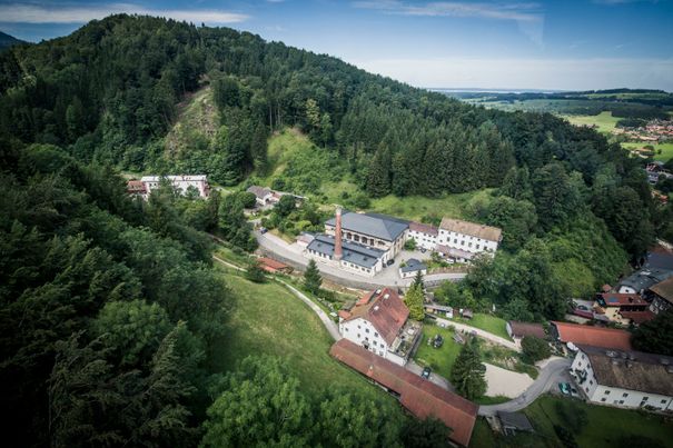 Museum Maxhütte von der Gondel der Seilbahn fotografiert