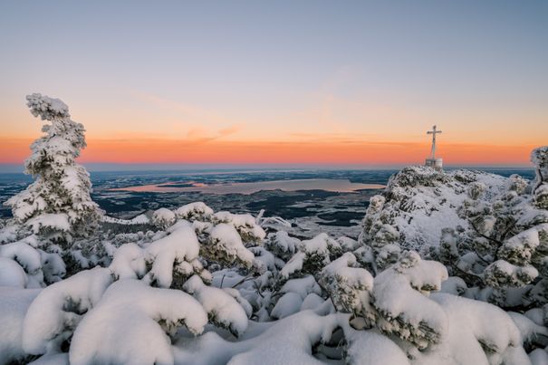 Hochfelln Winter Ausblick Gipfel